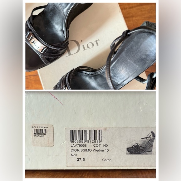 Christian Dior Diorissimo Oblique Platform Wedge Heels – Galliano Era – EU 37.5 - Picture 15 of 16